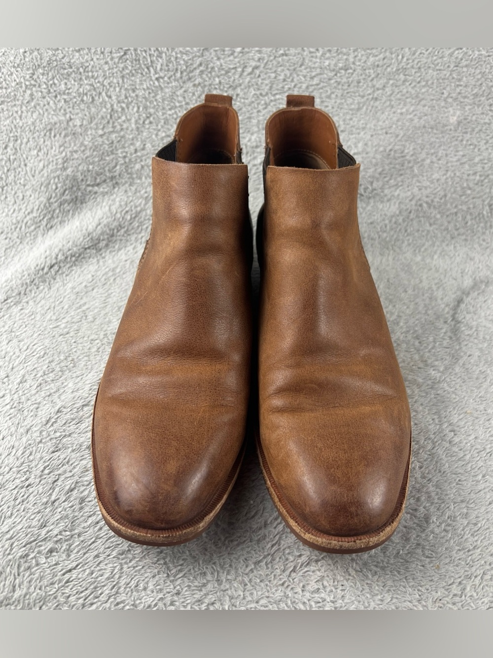 Kork Ease Boots Womens 9 M Kama Chelsea Ankle Bootie Brown Leather Low Heels - Picture 7 of 11